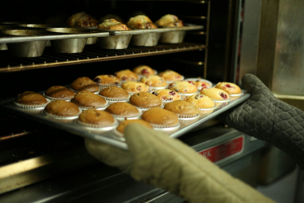 Baking Cupcake in a Oven
