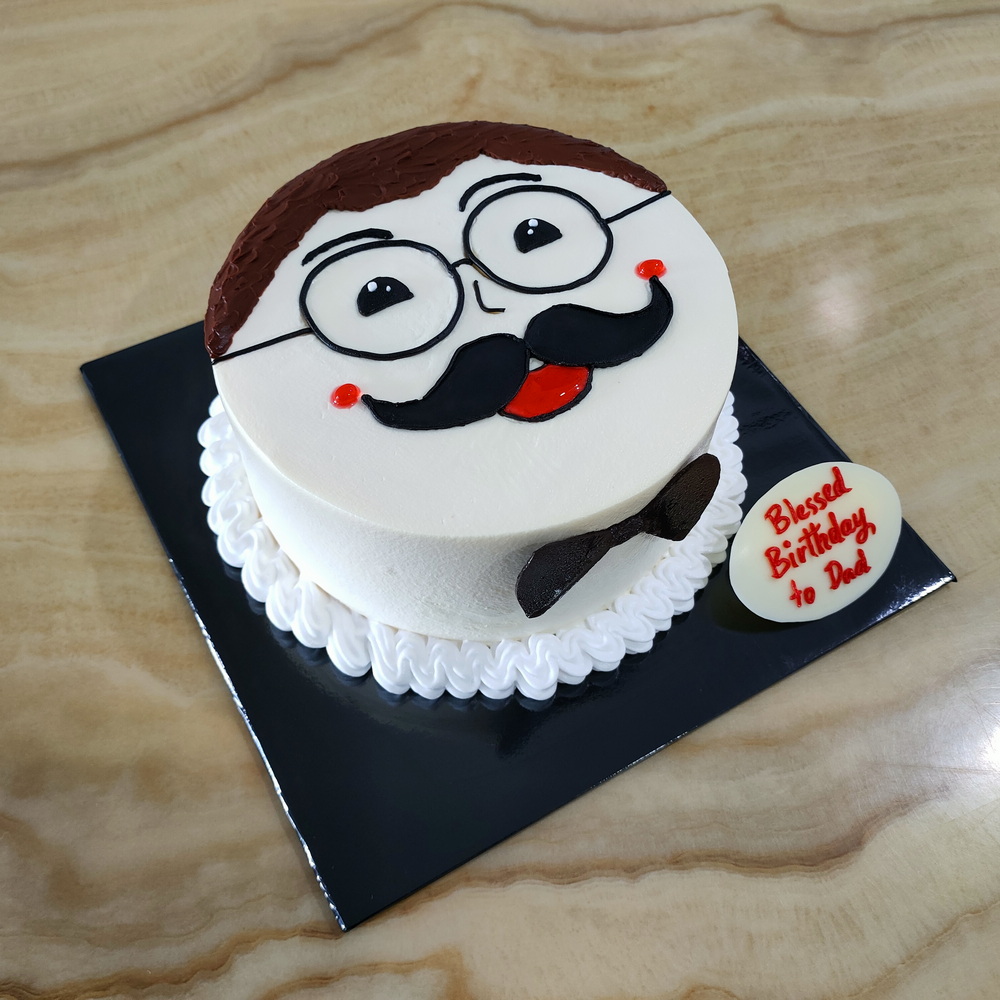 Fresh Cream Cake 30 Cute Father Face Cake