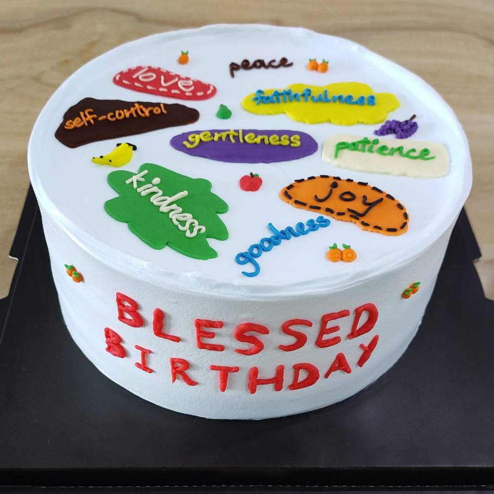 Fresh Cream Cake 18 Words Blessing Cake